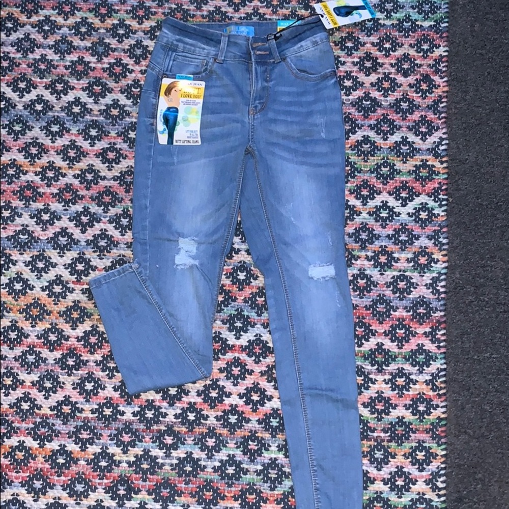 Jeans size 1. Makes butt look bigger